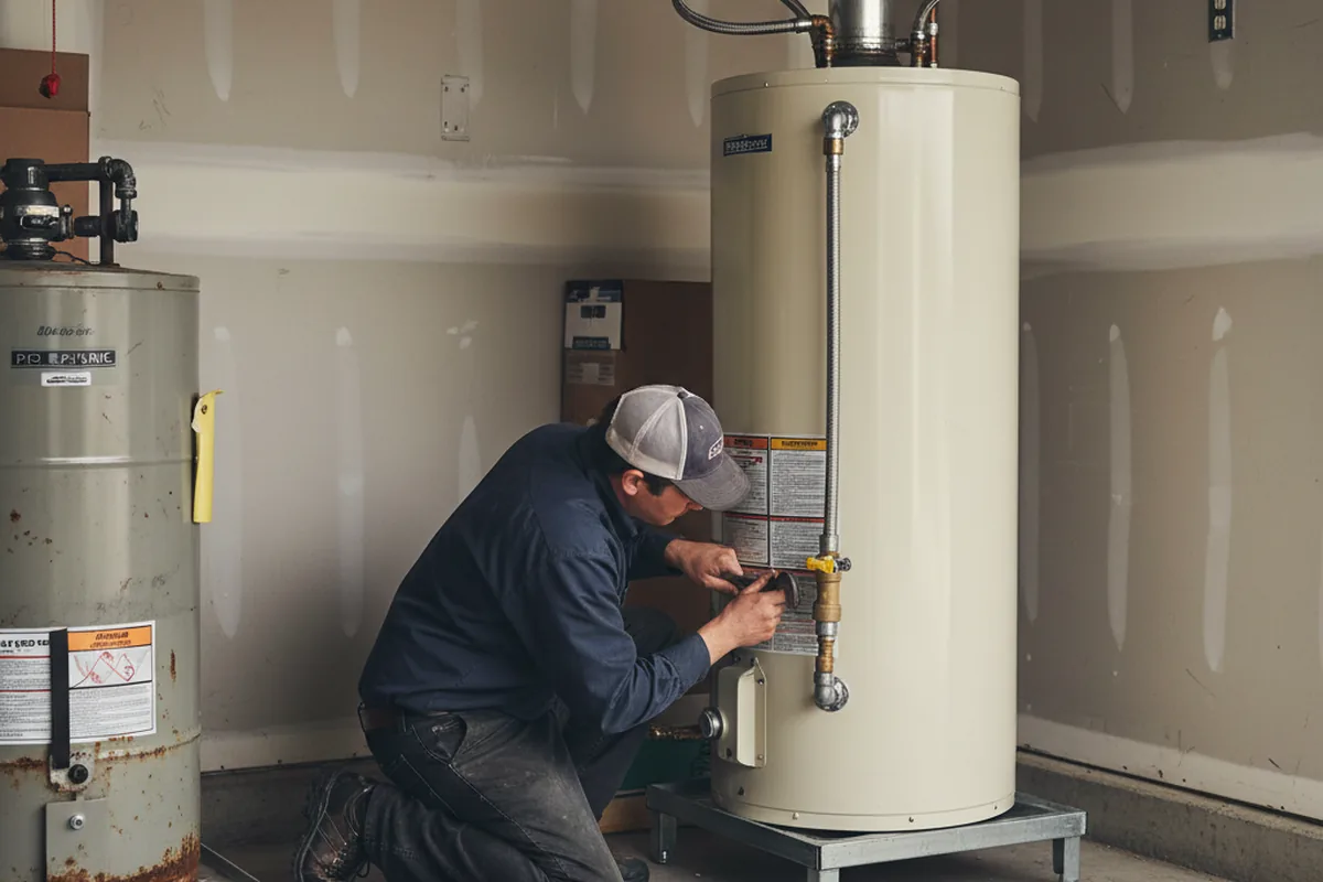 Water heater and shutoff valve replacement in Hearne